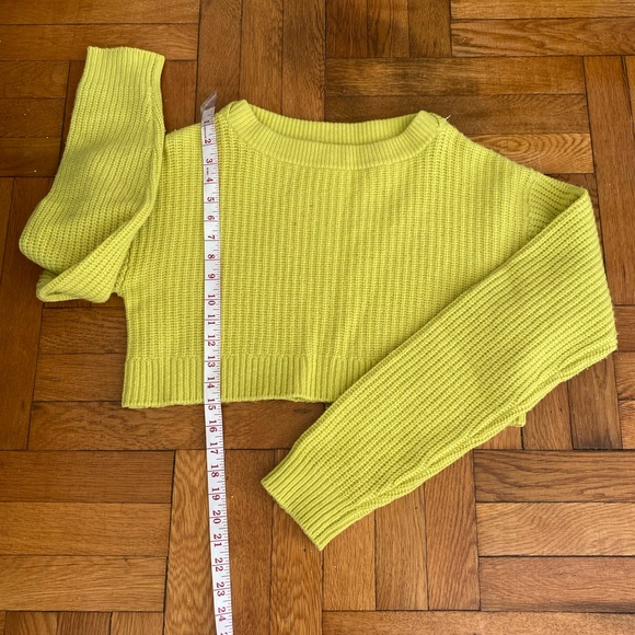 Re/done cozy wool Green Lime sweater - Size Small - Picture 4 of 8